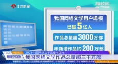 2023中国网络文学蓝皮书发布 我国网络文学作品总量超三千万部